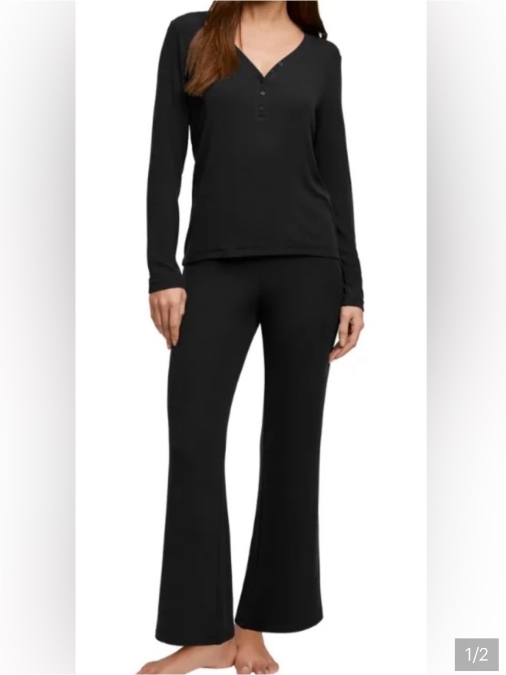NEW Banana Republic Black Flared Knit Lounge Set